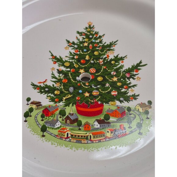 Christmas Tree Two-Tier Serving Tray By Pfaltzgraff Tabletops Gallery - Picture 7 of 10
